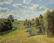 卡米耶 毕沙罗 : Berneval Meadows, Morning